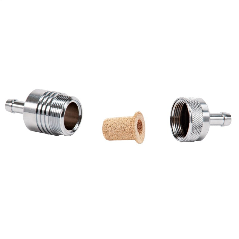 Russell Performance Chrome Street Fuel Filter (3in Length 1-1/8in diameter 5/16in inlet/outlet)
