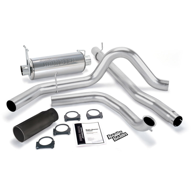 Banks Power 99-03 Ford 7.3L Monster Exhaust System - SS Single Exhaust w/ Black Tip - eliteracefab.com