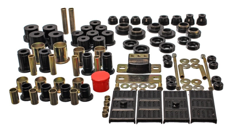 Energy Suspension 67-69 Chevrolet Camaro (w/mono leaf springs) Black Hyper-flex Master Bushing Set - eliteracefab.com