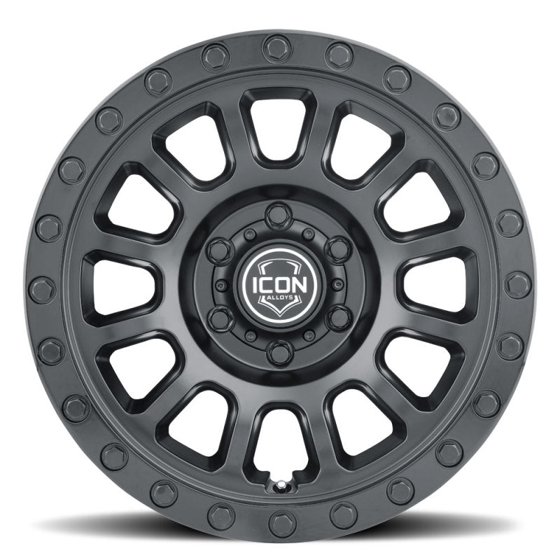 ICON Hulse 17 X 8.5 5 X 5.5 0mm Offset 4.75in BS Double Black