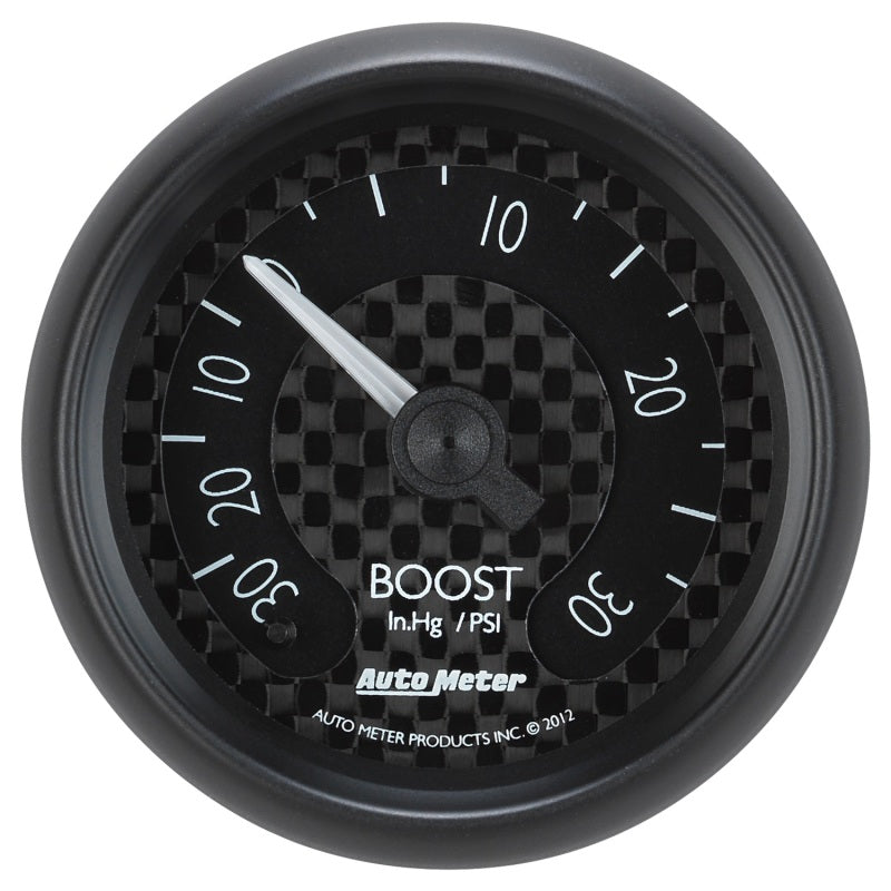 Autometer GT Series 52mm Mechanical 30 In Hg/30 psi Vacuum/Boost Gauge 8003