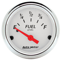 Load image into Gallery viewer, Autometer Arctic White 52mm 0E-90F Short Sweep Electronic Fuel Level Gauge