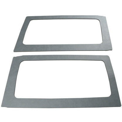 DEI 11-18 Jeep Wrangler JK 2-Door Boom Mat Rear Side Window Trim - 2 Piece - Gray Leather Look DEI