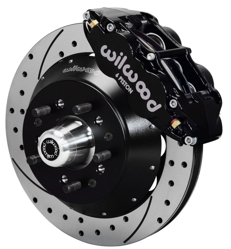 Wilwood Narrow Superlite 6R Dust-Seal Big Brake Front Brake Kit 14in. Drilled w/ Wilwood Pro Spindle Wilwood