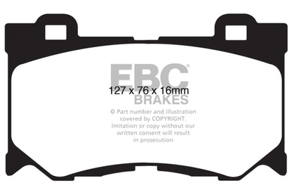 EBC 08-15 Infiniti G37 3.7 Greenstuff Front Brake Pads - eliteracefab.com