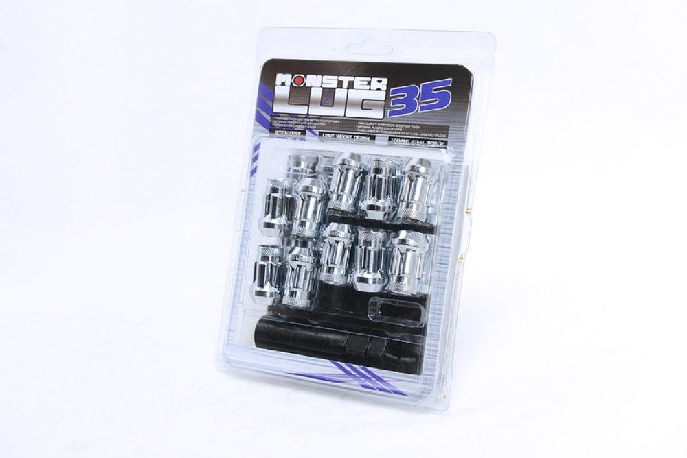 WHEEL MATE MONSTER LUG 35 SHORT LUG NUT SET OF 20 – CHROME 14×1.50, 33000C Wheel Mate