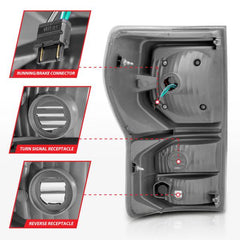 Anzo 07-11 Toyota Tundra Full LED Tailights Black Housing Smoke Lens G2 (w/C Light Bars) - eliteracefab.com