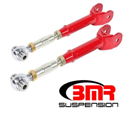 BMR LOWER TRAILING ARMS ON-CAR ADJUSTABLE ROD ENDS RED (2016+ CAMARO) - eliteracefab.com