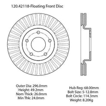 Load image into Gallery viewer, CENTRIC 13-15 NISSAN ALTIMA FRONT PERFORMANCE ROTOR, 120.42118 - eliteracefab.com