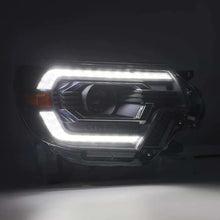 Load image into Gallery viewer, AlphaRex 12-15 Toyota Tacoma LUXX LED Projector Headlights Plank Style Black w/DRL - eliteracefab.com