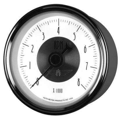 Autometer Prestige Pearl Series - Tachometer 3 3/8in 8K RPM In-Dash 2098