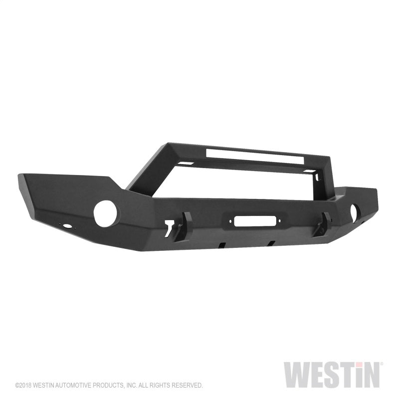 Westin 18-20 Jeep Wrangler WJ2 Full Width Front Bumper w/LED Light Bar Mount Textured Black - eliteracefab.com