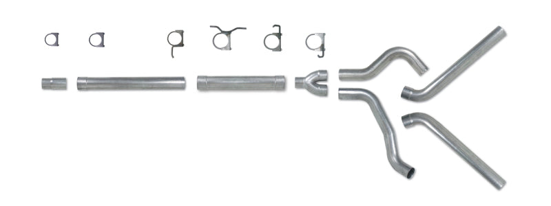 Diamond Eye KIT 4in CB MFLR RPLCMENT PIPE DUAL AL: 94-97 FORD 7.3L F250/F350 PWRSTROKE Diamond Eye Performance