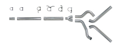 Diamond Eye KIT 4in CB MFLR RPLCMENT PIPE DUAL AL: 94-97 FORD 7.3L F250/F350 PWRSTROKE Diamond Eye Performance