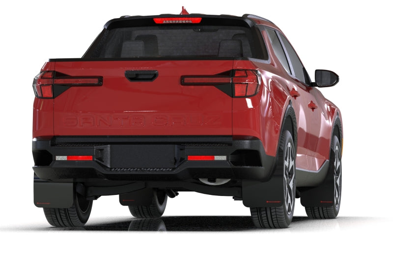 Rally Armor 2022 Hyundai Santa Cruz Black Mud Flap w/ Grey Logo - eliteracefab.com
