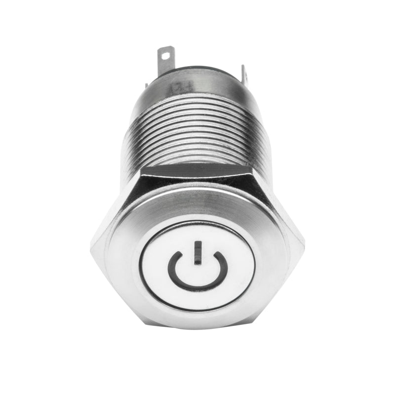 Oracle Pre-Wired Power Symbol On/Off Flush Mount LED Switch - White - eliteracefab.com