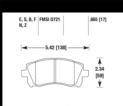 Hawk 02-03 WRX / 98-01 Impreza / 97-02 Legacy 2.5L / 98-02 Forester 2.5L D721 Performance Ceramic St - eliteracefab.com