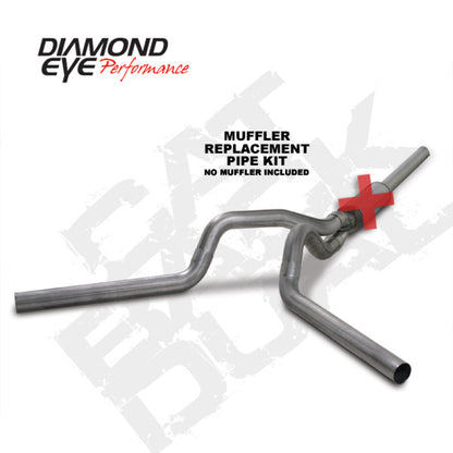Diamond Eye KIT 4in CB MFLR RPLCMENT PIPE DUAL SS: 2004.5-2007.5 DODGE CUMMINS 600 Diamond Eye Performance