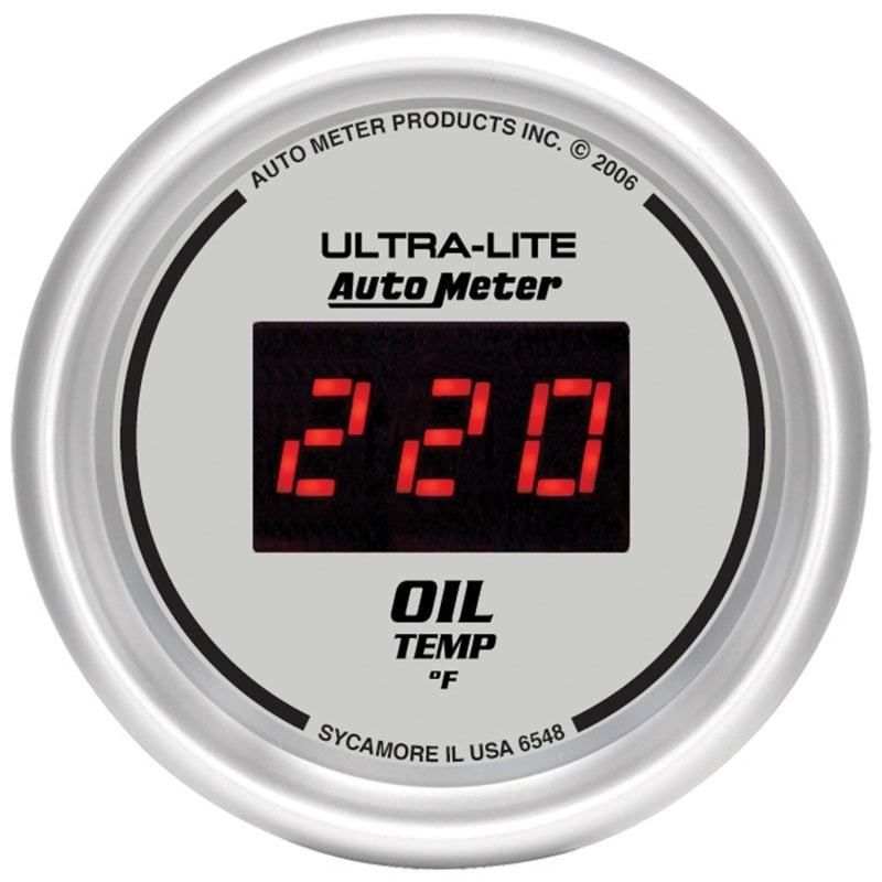 Autometer Ultra-Lite 52MM 0-340 Deg F Digital Oil Temperature - 6548