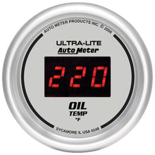 Load image into Gallery viewer, Autometer Ultra-Lite 52MM 0-340 Deg F Digital Oil Temperature - 6548