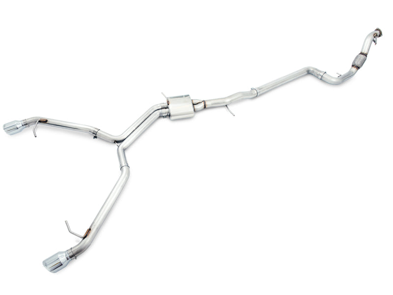 AWE Tuning Audi B9 A4 Track Edition Exhaust Dual Outlet - Chrome Silver Tips (Includes DP) AWE Tuning