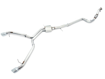 AWE Tuning Audi B9 A4 Track Edition Exhaust Dual Outlet - Chrome Silver Tips (Includes DP) AWE Tuning