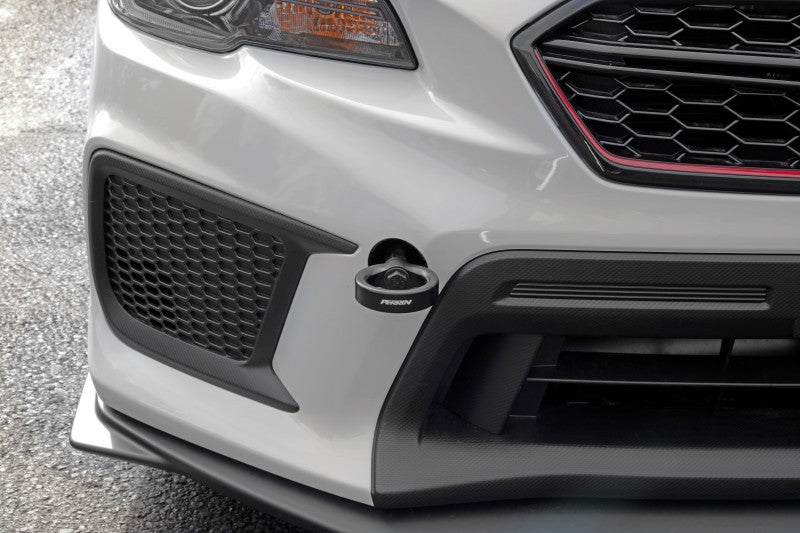 Perrin Tow Hook Kit - Front 2018+ Subaru WRX/STI - Flat Black - eliteracefab.com