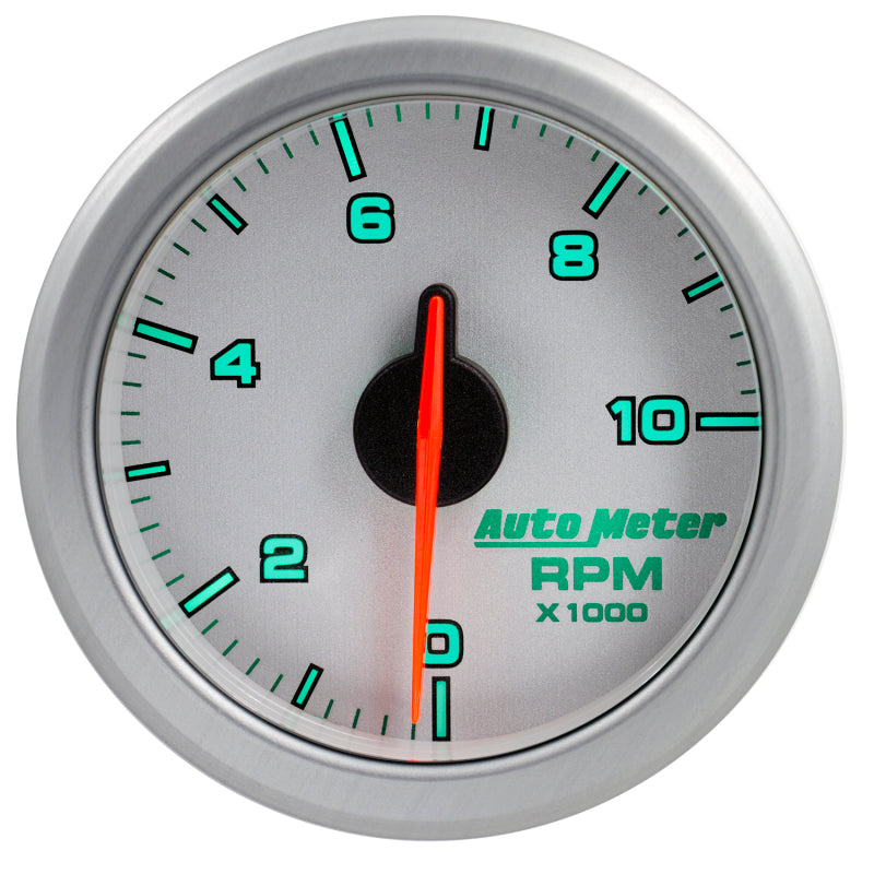 Autometer Airdrive 2-1/6in Tachometer Gauge 0-10K RMP - Silver 9197-UL