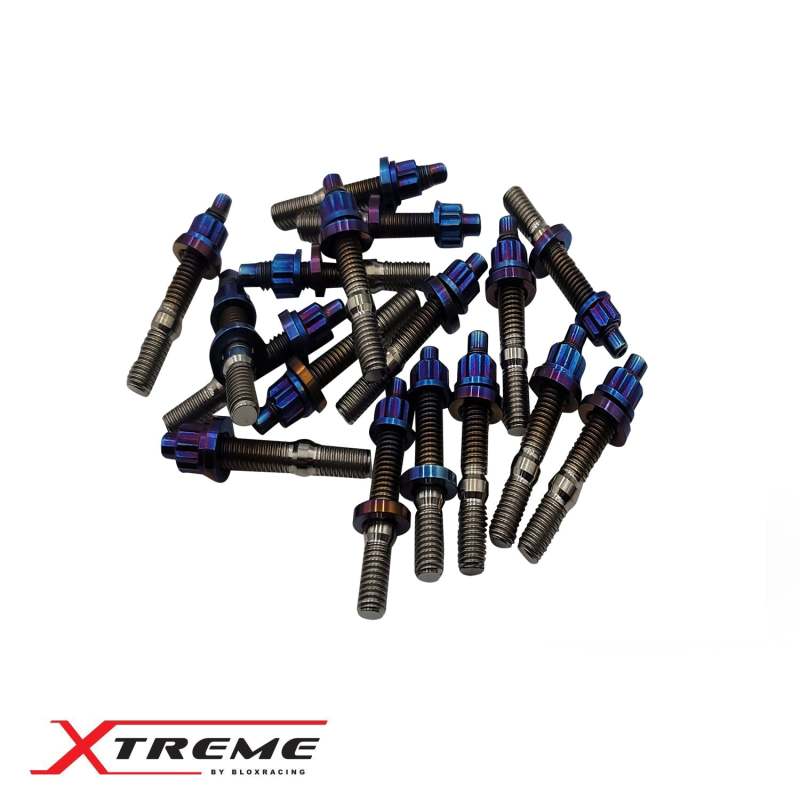 BLOX Racing Xtreme Line Titanium M8x1.25x45mm 9-Piece Set Burnt BLOX Racing