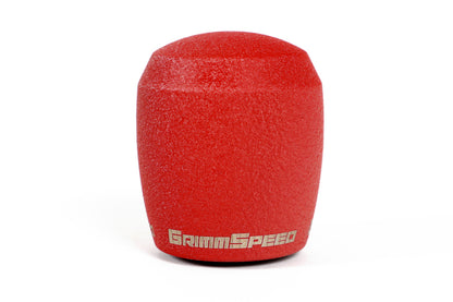 GrimmSpeed Stubby Shift Knob Stainless Steel Red - M12x1.25 - eliteracefab.com