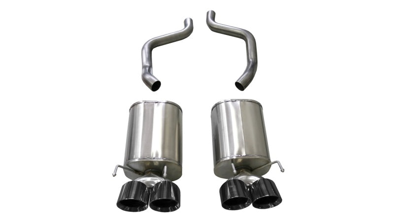 Corsa 09-13 Chevrolet Corvette (C6) 6.2L Black Sport Axle-Back Exhaust w/4.5in Tips CORSA Performance