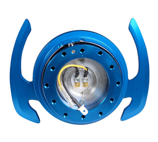 NRG Quick Release Gen 4.0 Blue Body Blue Ring with Handles - eliteracefab.com