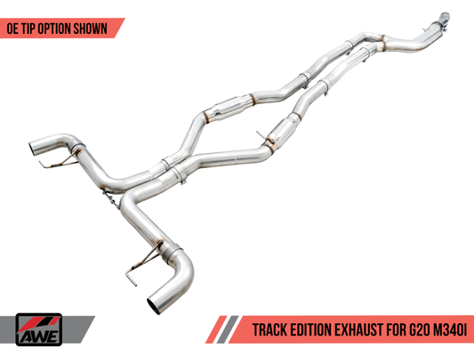 AWE Tuning 2019+ BMW M340i (G20) Track Edition Exhaust (Use OE Tips) - eliteracefab.com