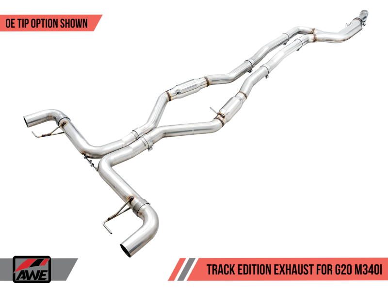 AWE Tuning 2019+ BMW M340i (G20) Track Edition Exhaust (Use OE Tips) - eliteracefab.com