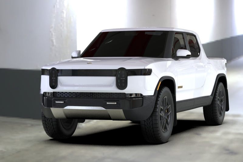 Rally Armor 2022 Rivian R1T Black UR Mud Flap w/ White Logo