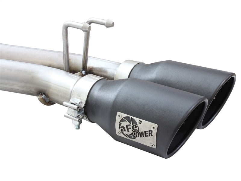 aFe Rebel Series Cat-Back 2.5in Dual Center Exit SS Exhaust w/ Black Tips 07-14 Jeep Wrangler V6 aFe