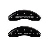 MGP 4 Caliper Covers Engraved Front & Rear Gen 4/Camaro Black finish silver ch