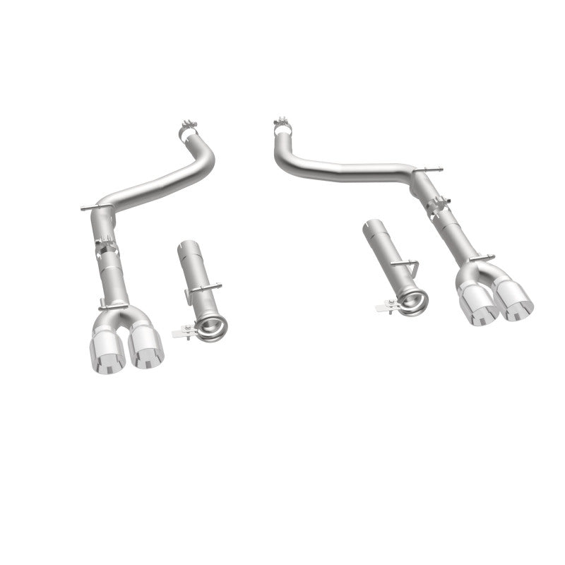 MagnaFlow Axle-Back, SS, 2.5in, Quad Split Rear 3.5in Tip 2015 Dodge Challenger R/T 5.7L Magnaflow
