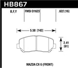 Hawk Performance HPS 5.0 Front Brake Pads - HB867B.622