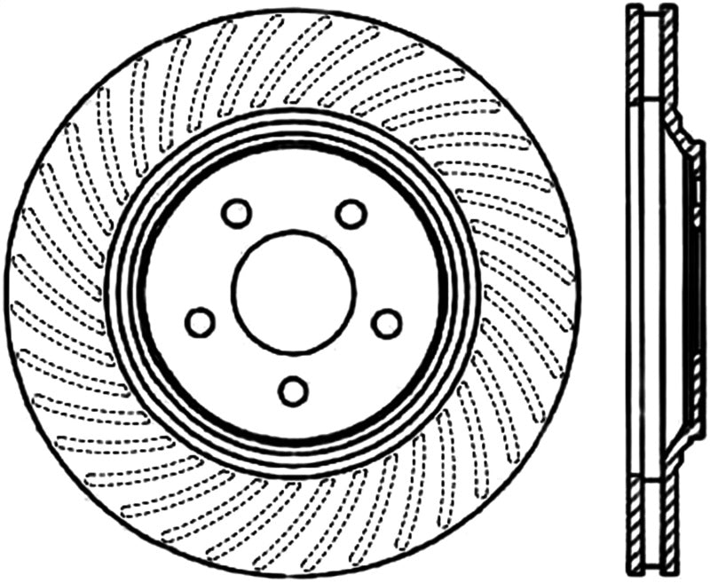 StopTech Slotted & Drilled Cryo Sport Brake Rotor Stoptech