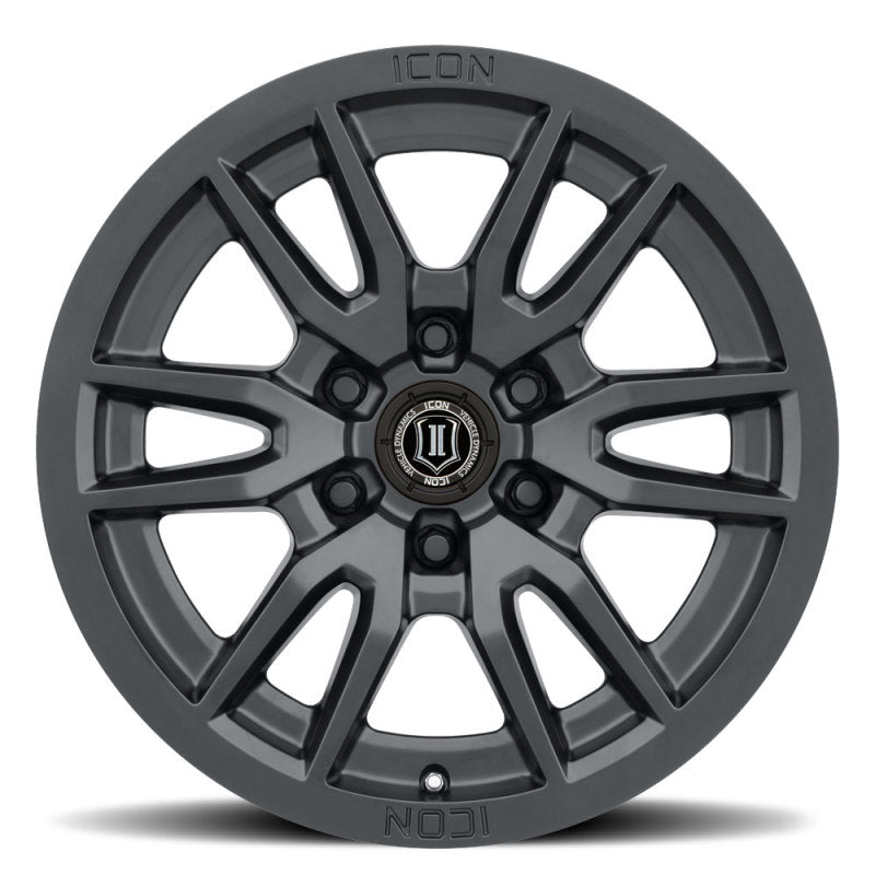 ICON Vector 6 17x8.5 6x5.5 25mm Offset 5.75in BS 95.1mm Bore Satin Black Wheel ICON