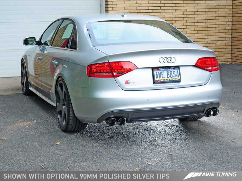 AWE Tuning Audi B8.5 S4 3.0T Touring Edition Exhaust System - Chrome Silver Tips (102mm) - eliteracefab.com