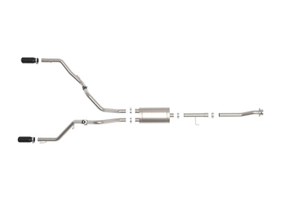 aFe Vulcan 3in 304 SS Cat-Back Exhaust 2021 Ford F-150 V6 2.7L/3.5L (tt)/V8 5.0L w/ Black Tips aFe