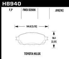 Load image into Gallery viewer, Hawk Performance HPS Front Brake Pads - HB940F.616