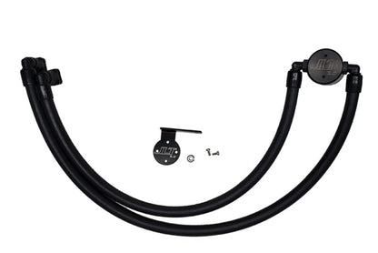 J&L 17-20 Ford F-250 6.2L/7.3L Passenger Side Oil Separator 3.0 - Black Anodized - eliteracefab.com