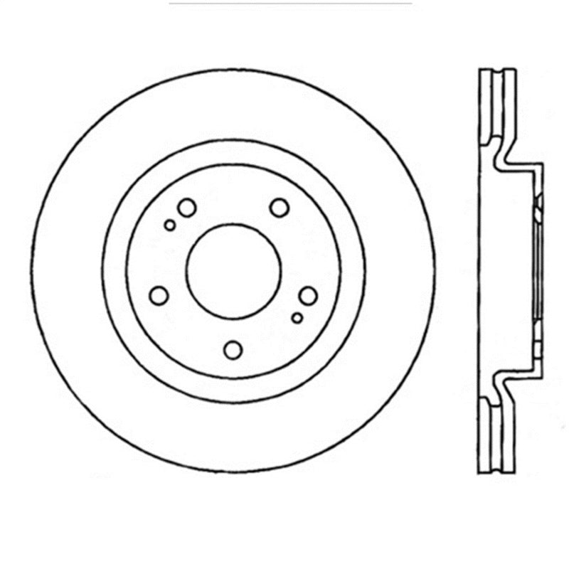 StopTech Power Slot 08-09 Evo 10 Slotted Left Front Rotor - eliteracefab.com