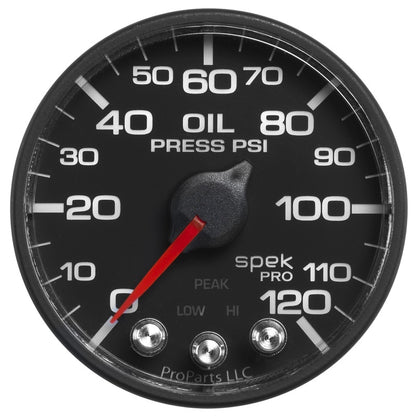 Autometer Spek-Pro - Nascar 2-1/16in Oil Press 0-120 psi Bfb Ecu P525328