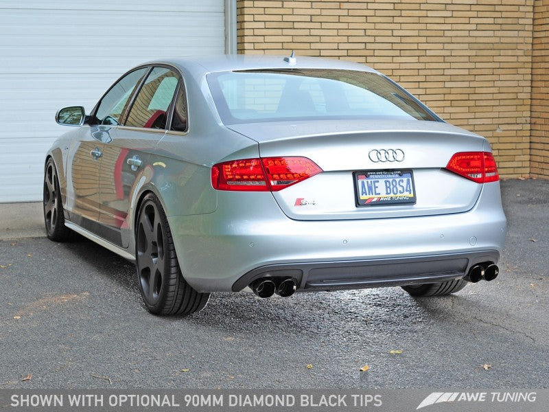 AWE Tuning Audi B8.5 S4 3.0T Touring Edition Exhaust System - Diamond Black Tips (102mm) - eliteracefab.com