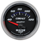 AutoMeter GAUGE; WATER TEMP; 2 1/16in.; 40-120deg.C; ELECTRIC; COBALT