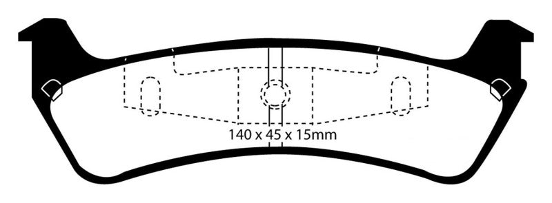 EBC 95-01 Ford Explorer 4.0 2WD Yellowstuff Rear Brake Pads - eliteracefab.com